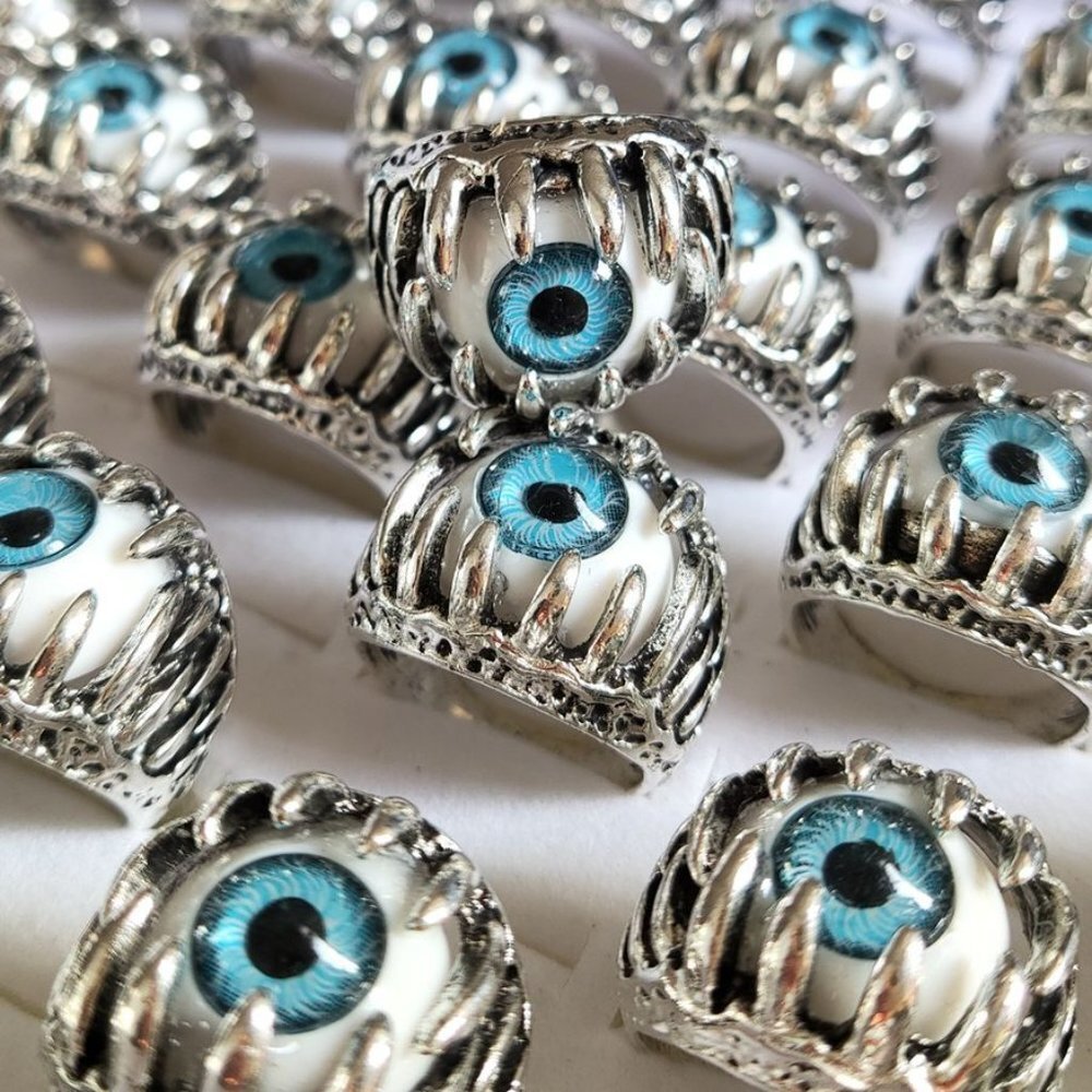 Eye Ball Stainless Steel Ring - Picture 2 of 7
